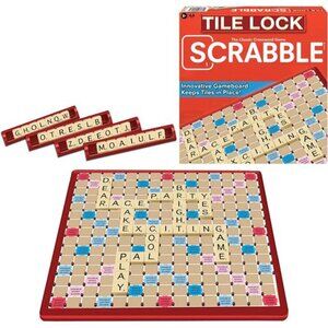 Tile Lock Scrabble by Winning Moves Games USA, Innovative Gameboard "Locks"